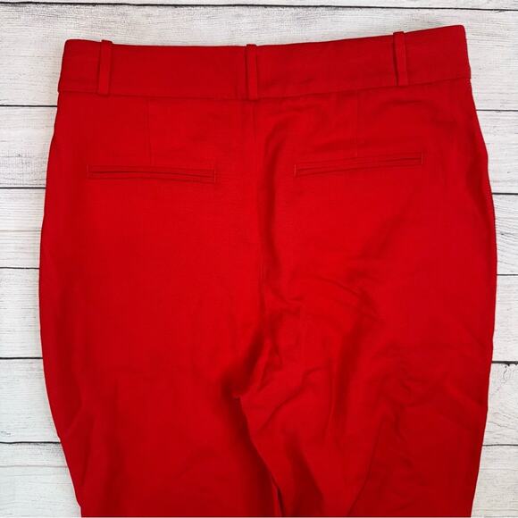 A.L.C  NWT  Russel Cropped Button-Fly High Rise Crepe Pants Scarlet Red Size 2 - Picture 11 of 11